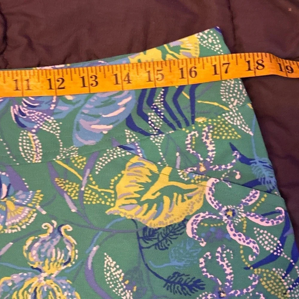 Lilly‎ Pulitzer Womens Green Blue Floral Skort Golf Tennis Skirt, Size 12